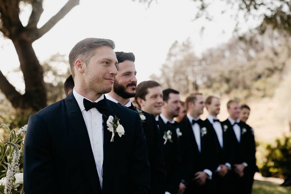 Groom with groomsmen