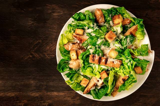 Grilled chicken ceaser salad