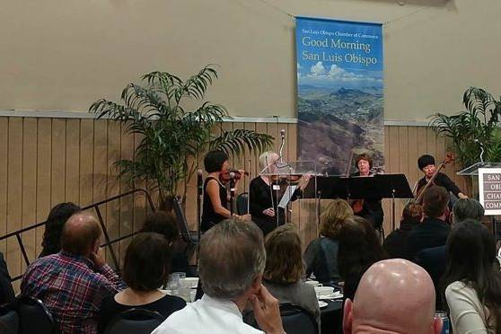 Performing for the San Luis Obispo Chamber of Commerce