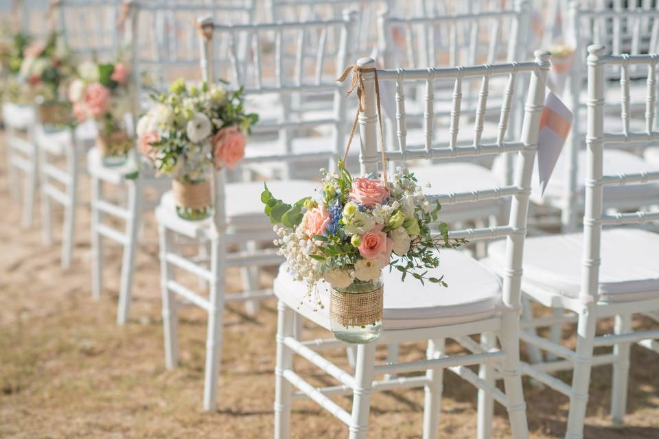 Flower decor aisle