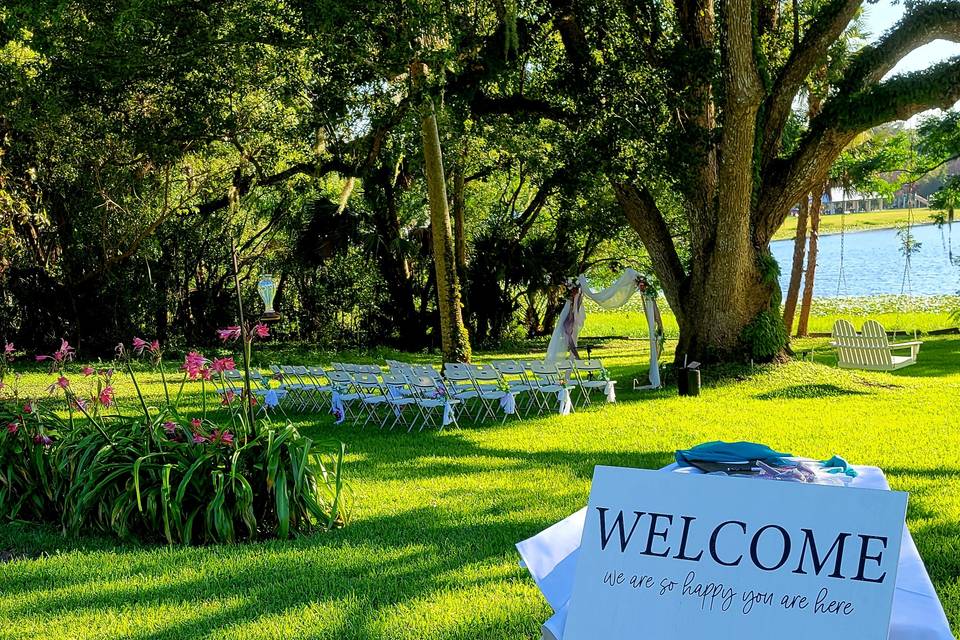 Lakefront ceremony