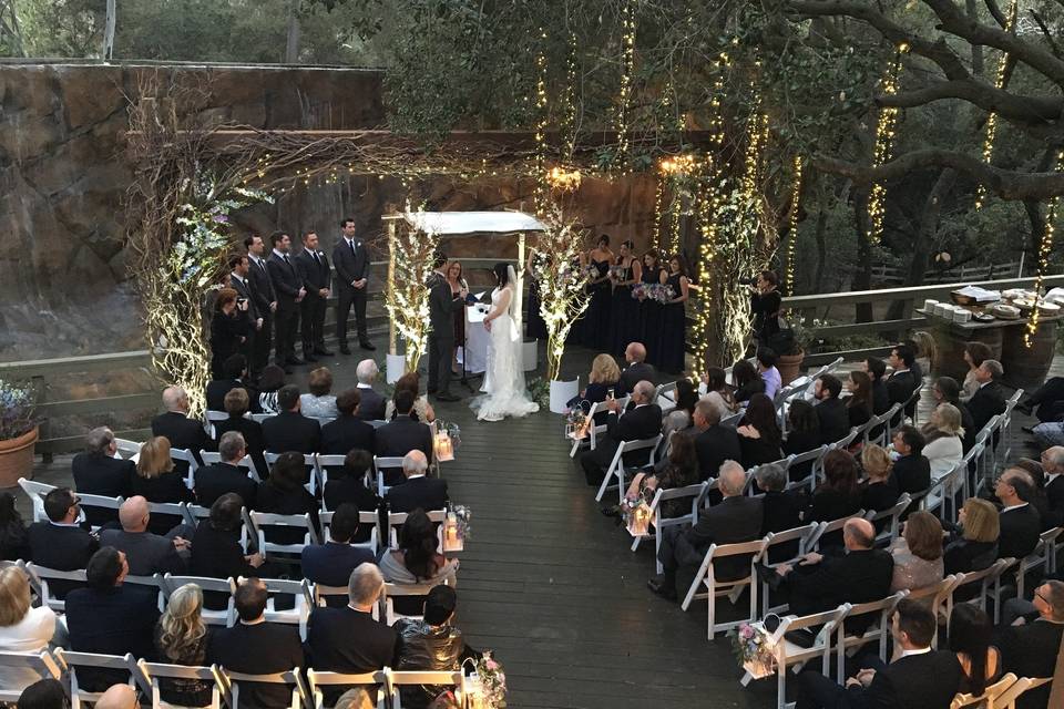 Outdoor wedding ceremony