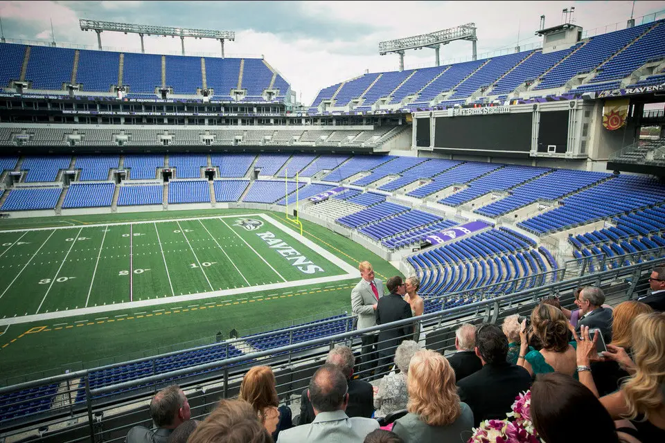 Private Events, Wedding, Club Level, Baltimore Ravens, M&T Bank Stadium, aramark Catering