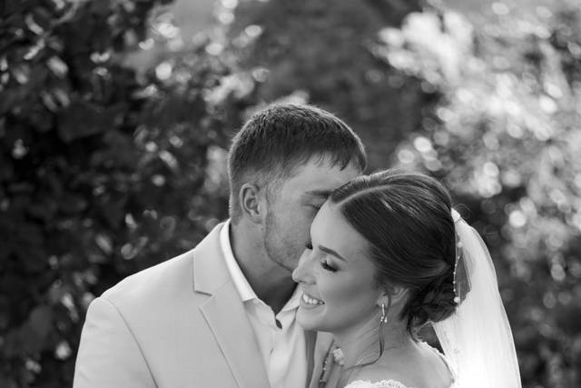 Black and White Wedding Photo