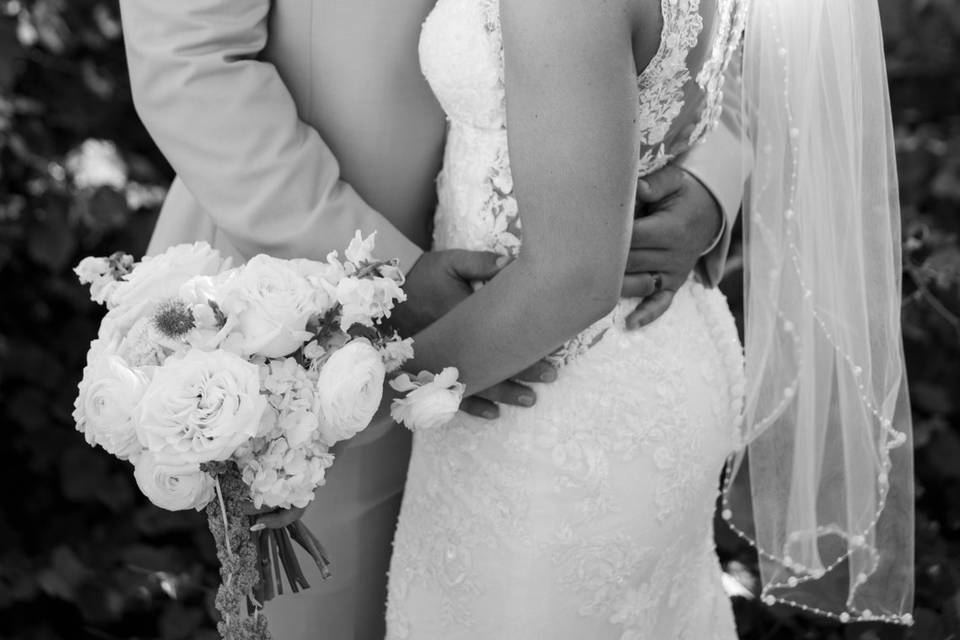 Black and White Wedding Photo