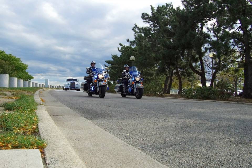 Wedding police escort