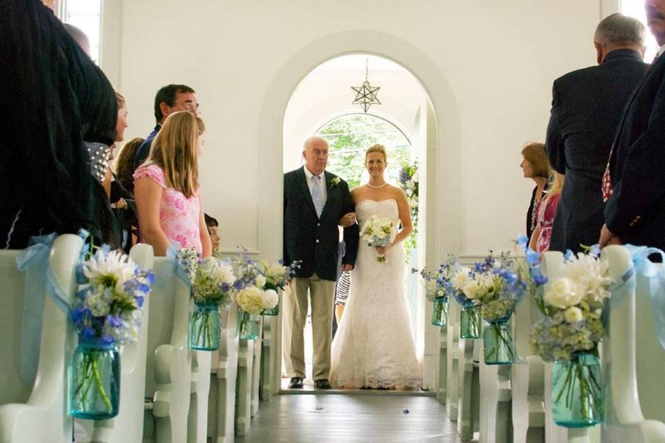 Bride with her father