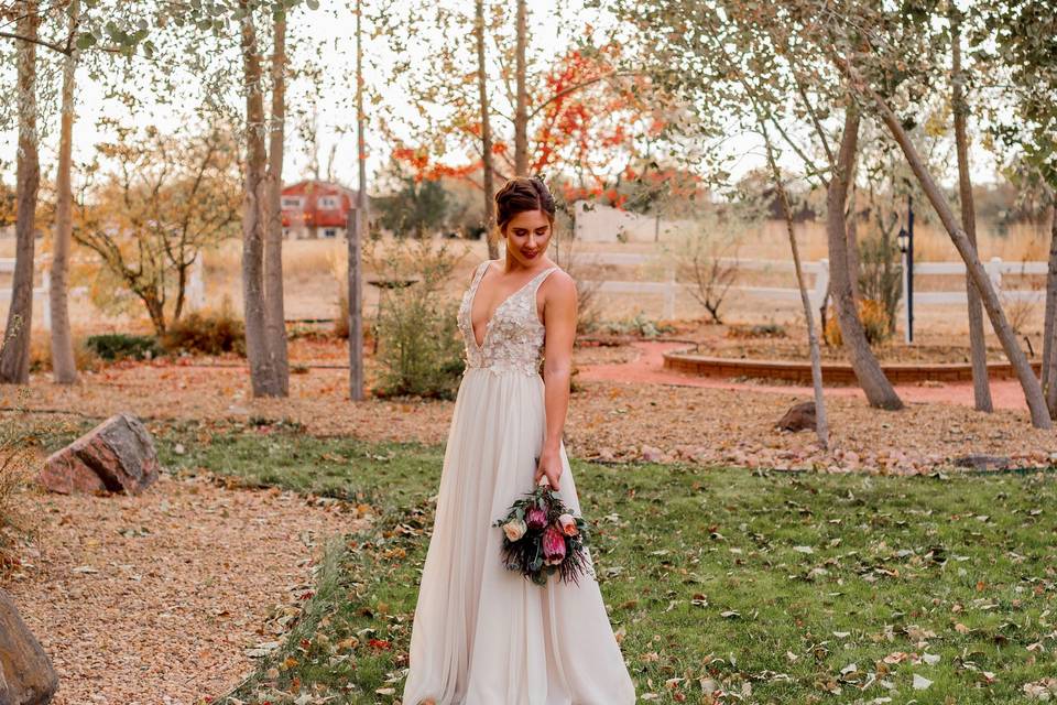 Classic wedding updo