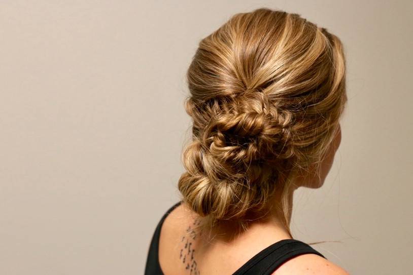 Unique side chignon