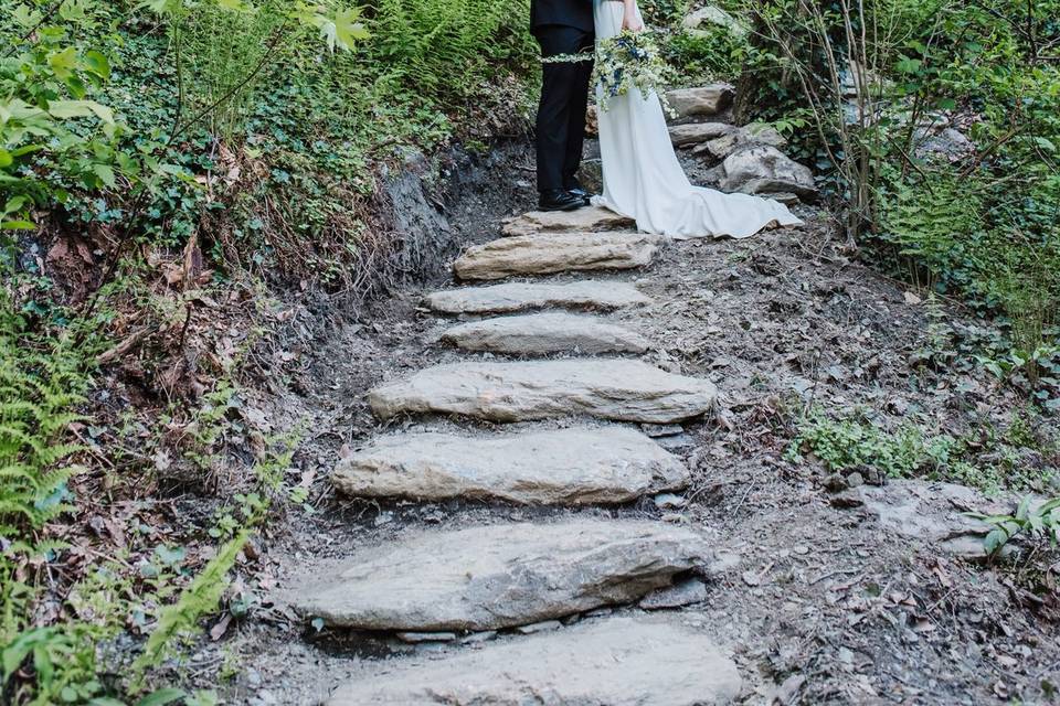 Married couple in forest