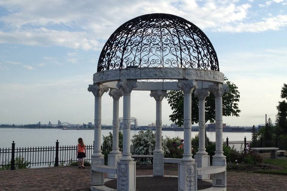 Imagine taking your vows in the gazebo at Duluth's Rose Garden!