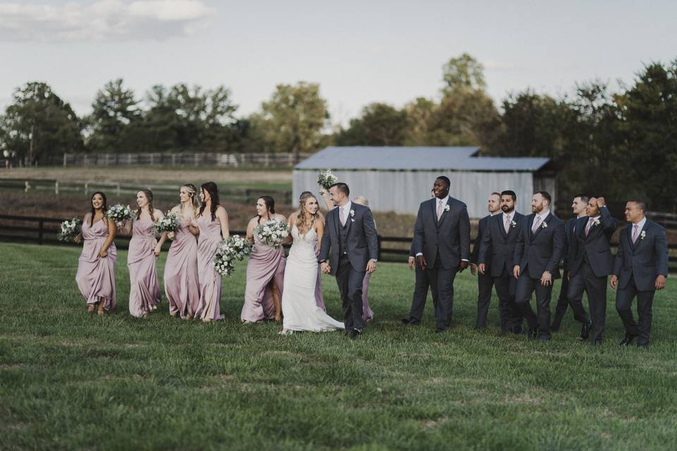 Bridal Party Walk