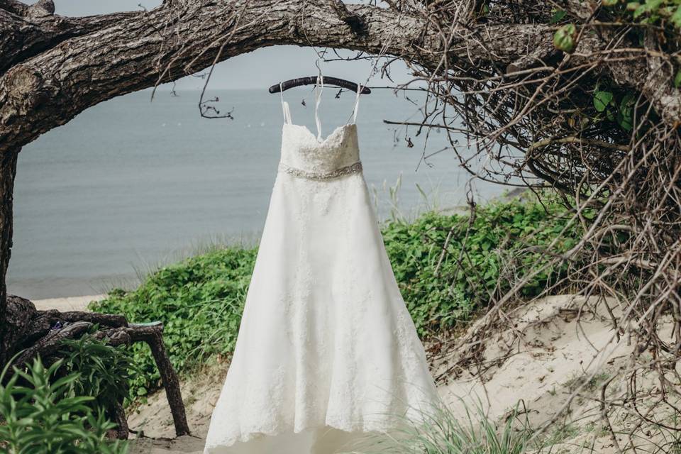 Seaside wedding dress