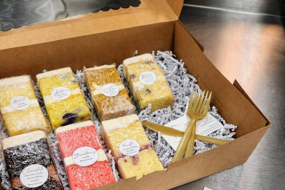 Cake sample boxes
