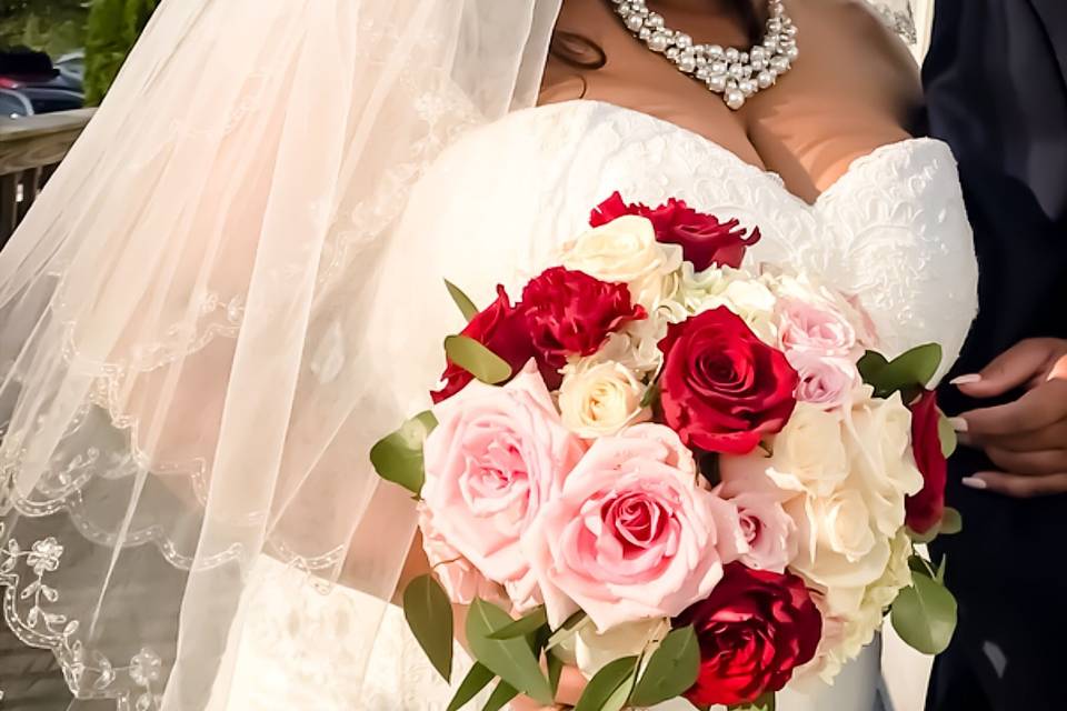 Bride holding her bouquet