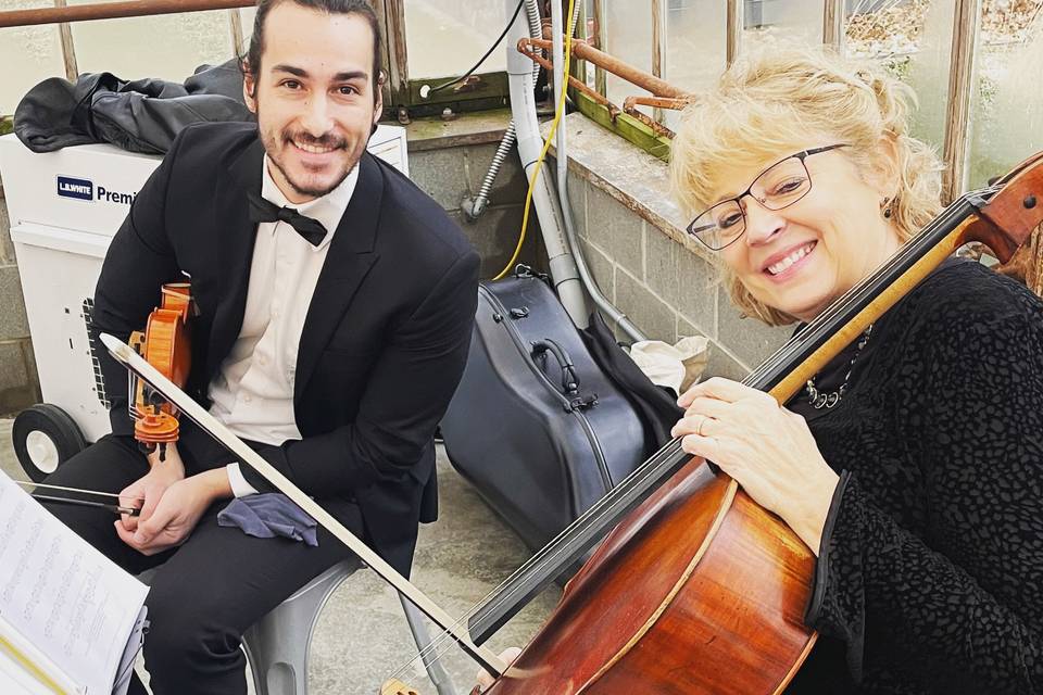 String duo at Oak Grove