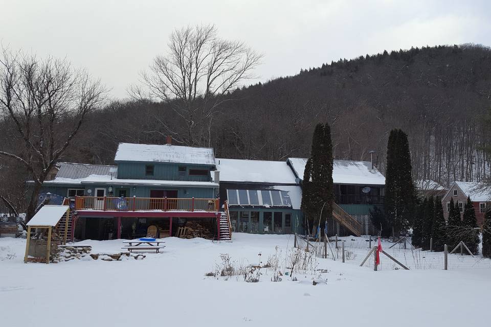 Wintertime lodge