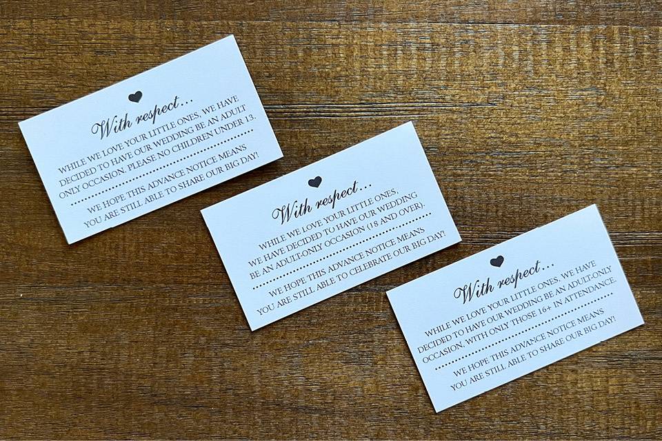 Adults-Only Wedding Cards
