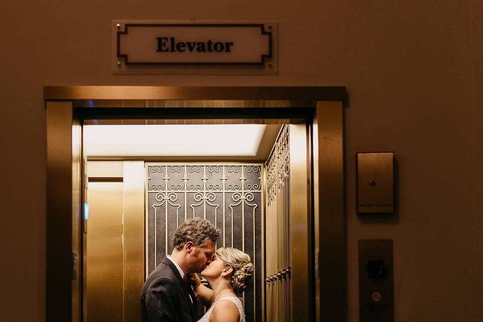 Elevator kiss
