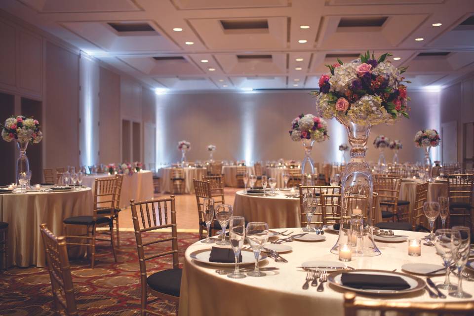 Raised floral centerpiece