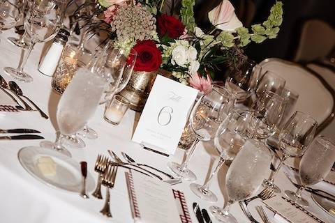 A + W reception table