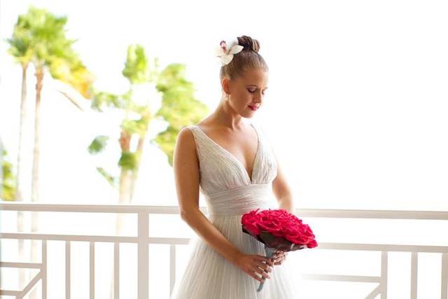 Classic white wedding dress