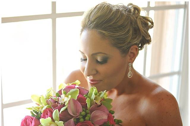 Bride getting ready