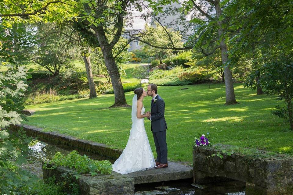 Couple on a bridge