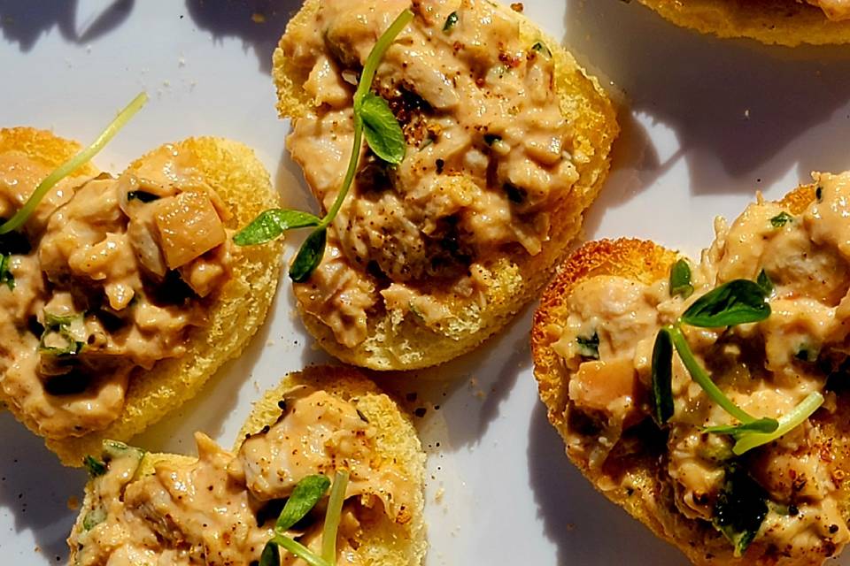 Asian Chicken Salad Canapes