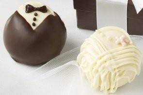 These delectable Fudge Love truffles decorated as the guests of honor are unique and tasty!