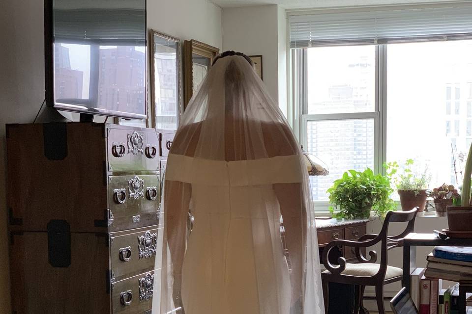 Custom long veil