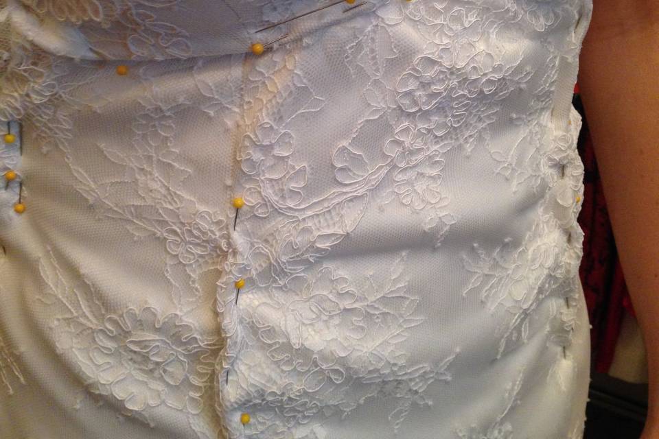 Altering wedding dress