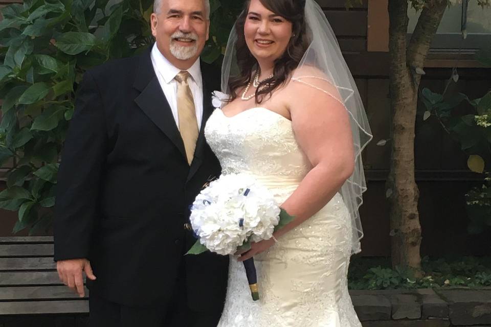 The bride and her father