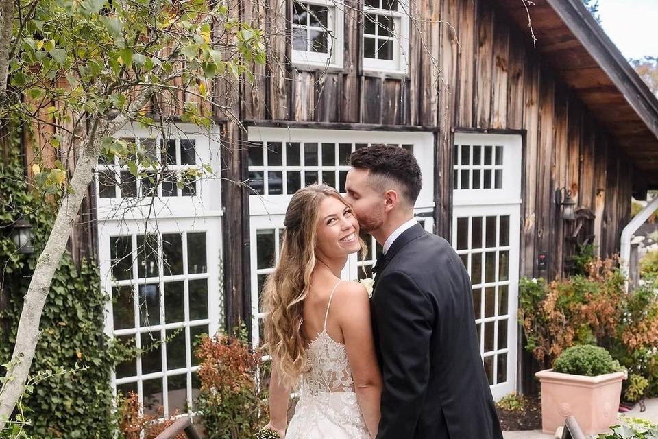 Couple outside the Barn