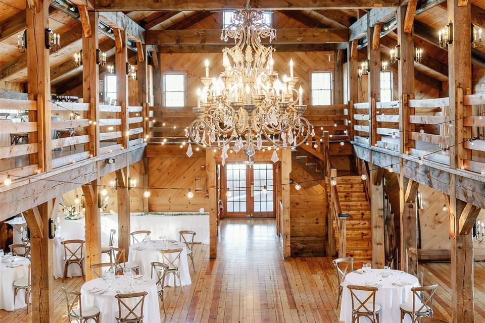Chandeliers in the Barn