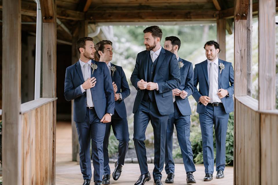 Groomsmen on the Bridge