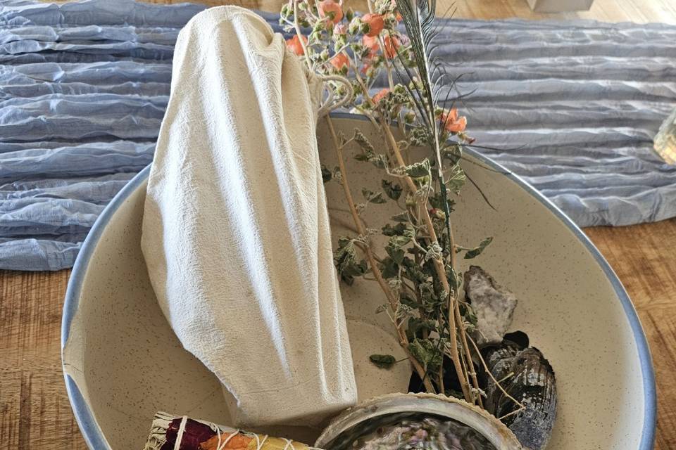Smudge and offering ceremony