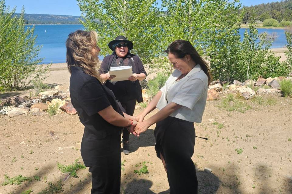 Lake wedding