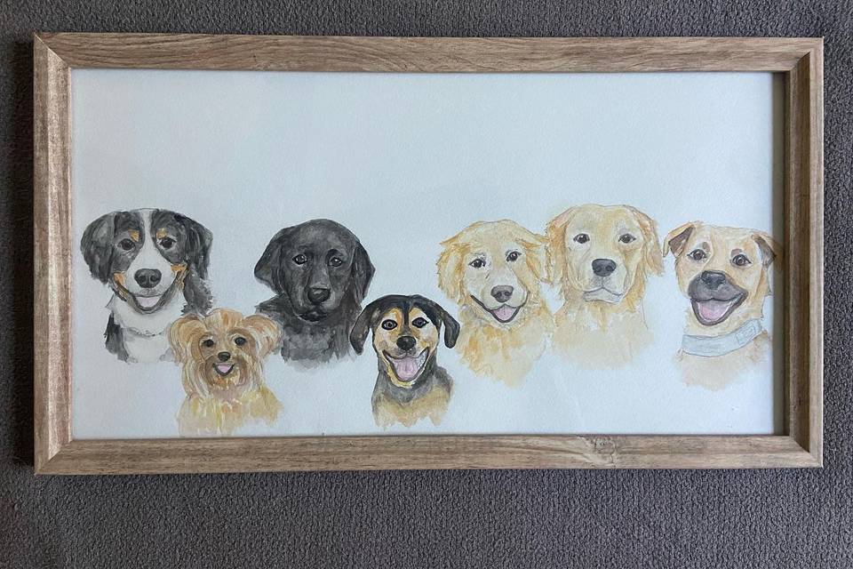 Custom dogs painting