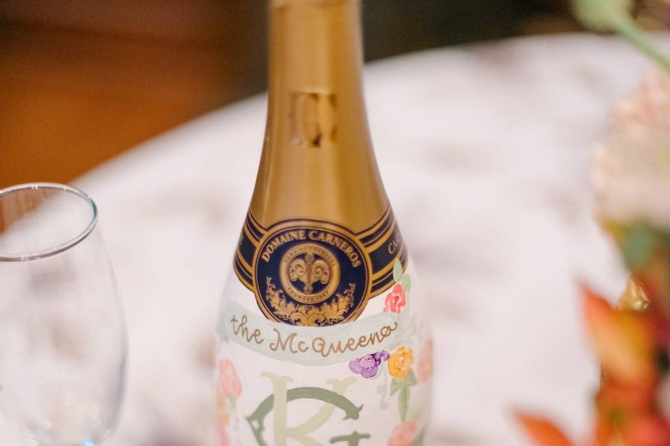 Custom painted champagne