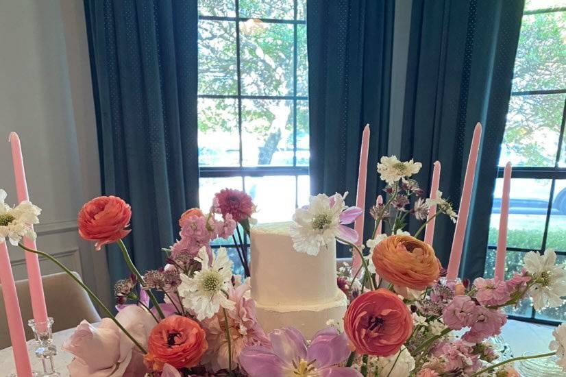Floral Garden Wedding Cake