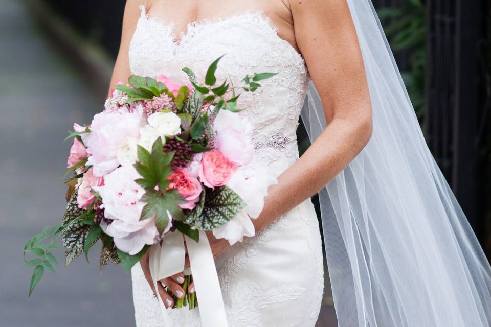 Waves and volume bridal hair