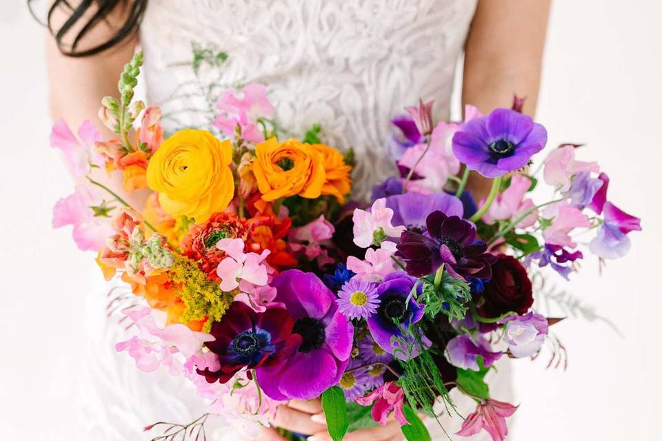 Vibrant Bridal Bouquet