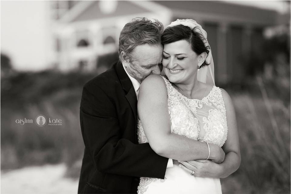 The bride and groom