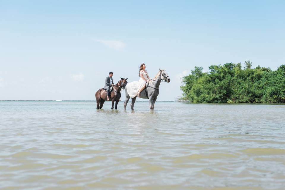 Jamaican beach engagement