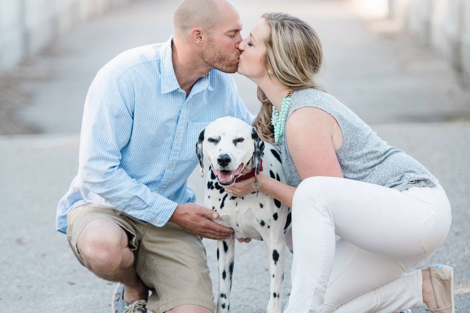 Kisses with the pup