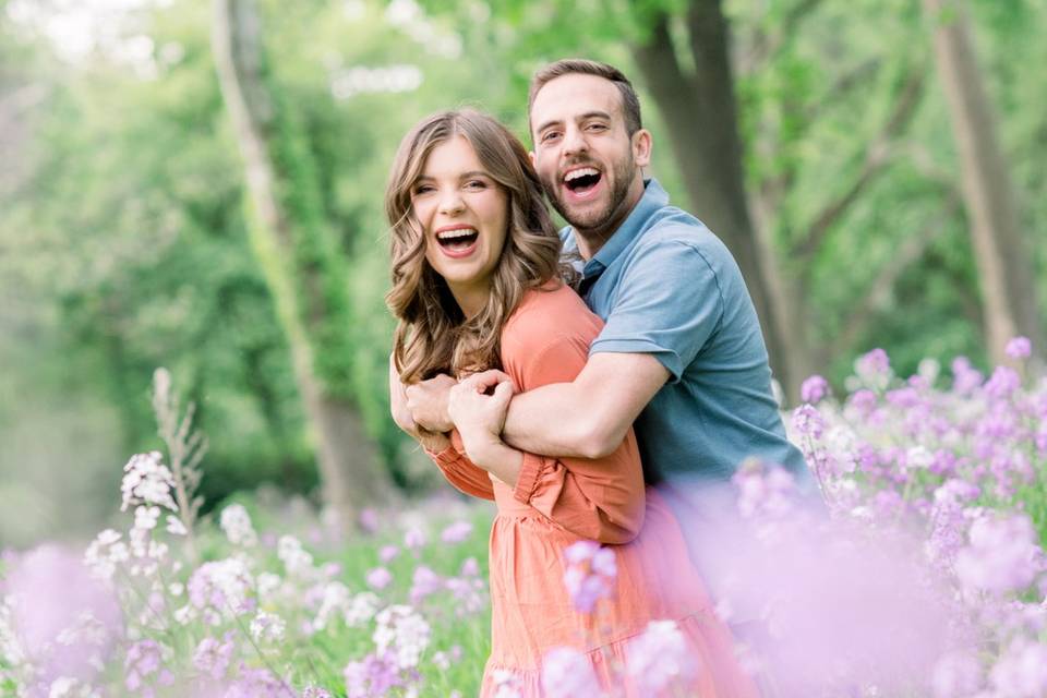 Hugs and Purple Wildflowers