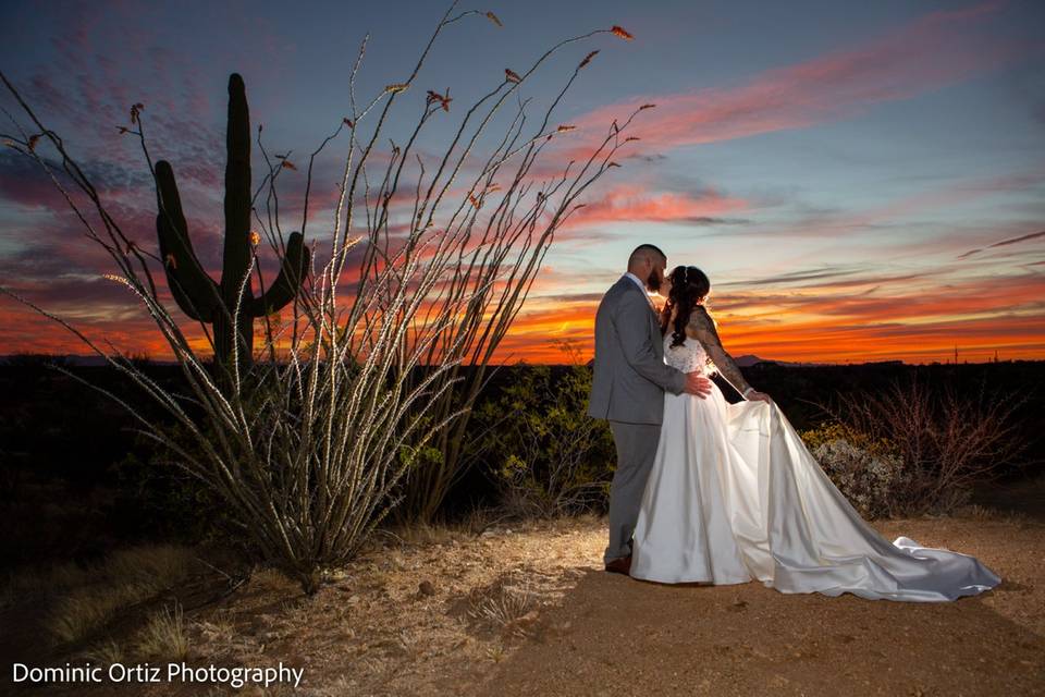 Sunset photo at Saguaro Buttes