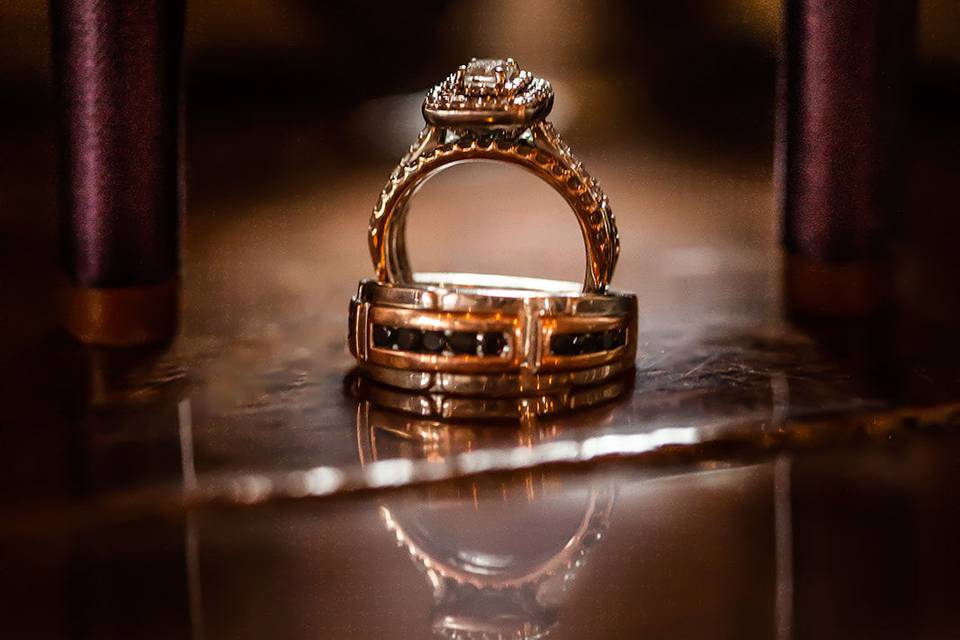 Close up of the rings - Jane Wiggins Photography