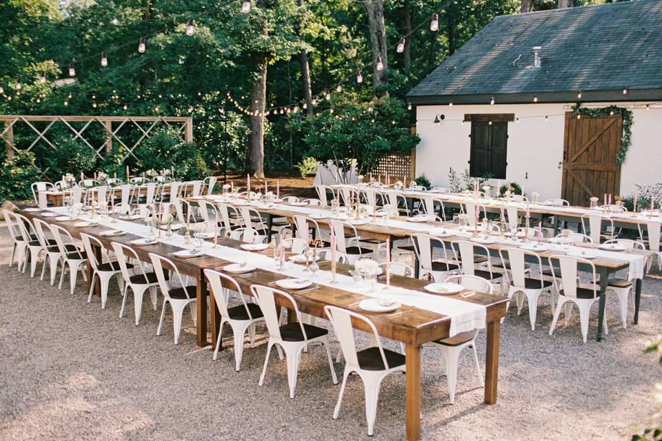 Spring courtyard reception